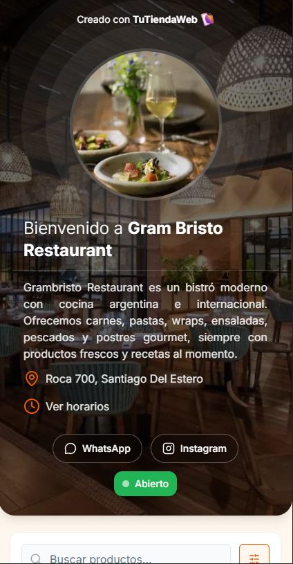 Home de la tienda
